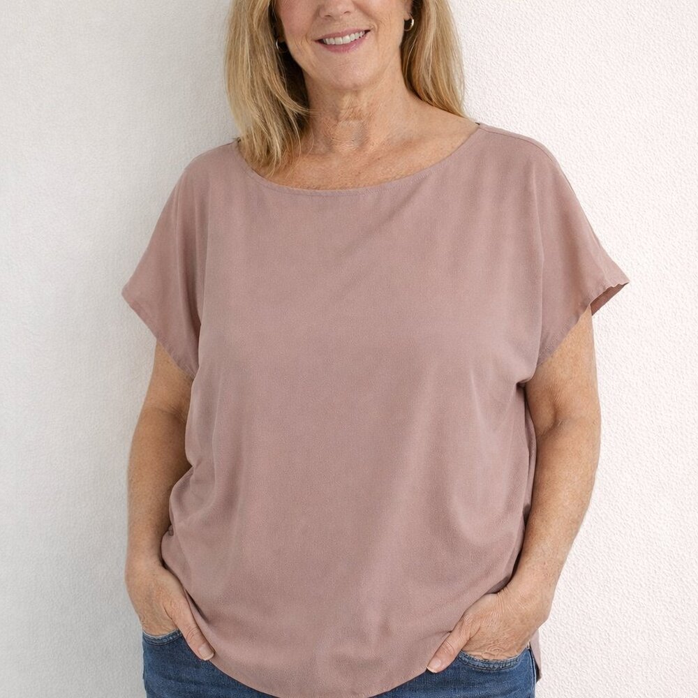 Eileen Fisher Women's Blush Pink Blouse Size S